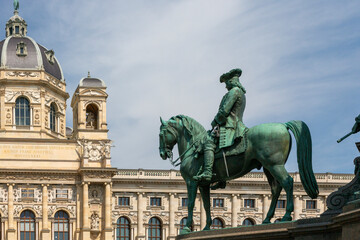 Fototapeta na wymiar Fragment of the monument to Empress Maria Theresa in Vienna