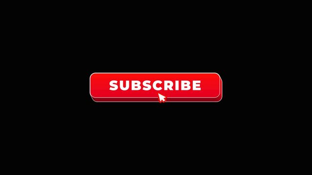 Subscription Animation With Transparent Background For Your Video Projects With High Quality 4K, Third Animation Model