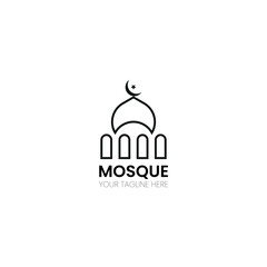 Vector Islamic mosque logos design