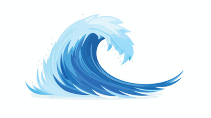 Wave icon Flat vector isolated on white background