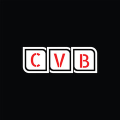 CVB letter logo design with white background in illustrator, vector logo modern alphabet font overlap style. calligraphy designs for logo, Poster, Invitation, etc