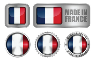 Made in France Seal Badge or Sticker Design illustration