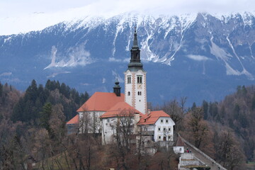 lake bled church