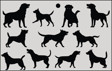 dog silhouettes collection
