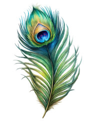 Peacock flower isolated on transparent background