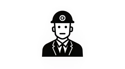 Worker icon. Flat illustration of worker vector icon for web design