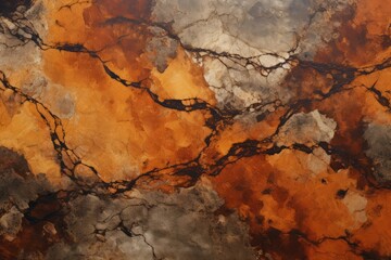 rusty marble grunge texture, surface. view from above. background in shades of gray, terracotta, orange and brown.