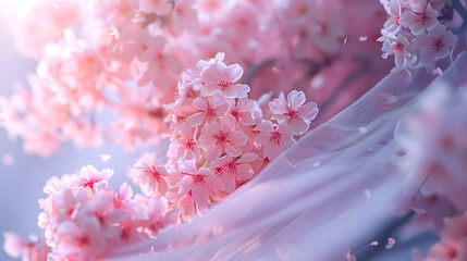 Beautiful cherry blossom in spring time with bokeh background.