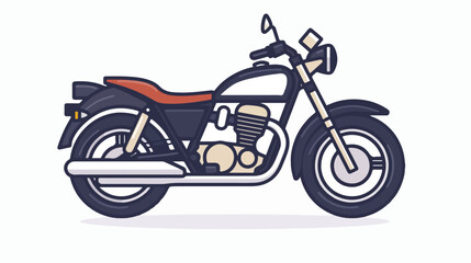 Motorcycle vector icon. Outline vector icon 