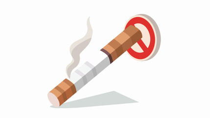 No smoke icon. Stop smoking symbol. Vector illustration