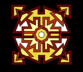 Arabesco teca mandala vitral