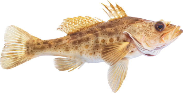 Cod fish isolated, cut out transparent