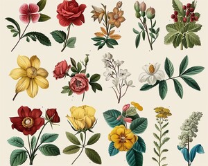 Timeless Elegance The Enduring Appeal of Flora Icons in Design,illustration , ultra HD