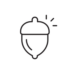 Acorn icon. Acorn peanut flat sign design. Peanuts symbol pictogram. Farm acorn vector UX UI nut icon.