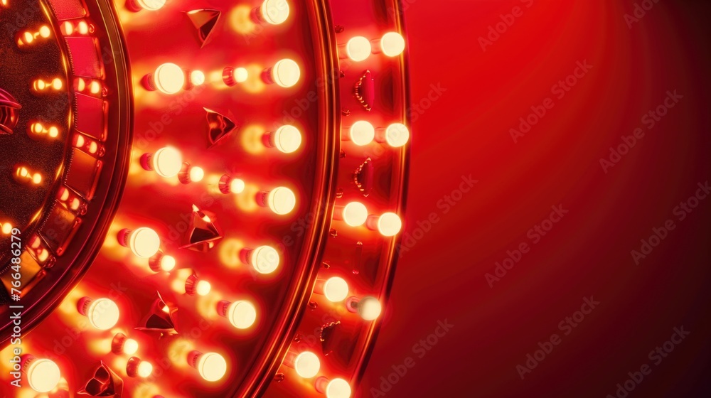 Poster Detailed view of a clock with glowing lights, suitable for time-related concepts