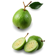 lettuce-colored lime with sour filling. The object is isolated on a white background