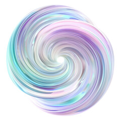 A colorful swirl of pink, blue, and purple,isolated on white background or transparent background. png cut out or die-cut