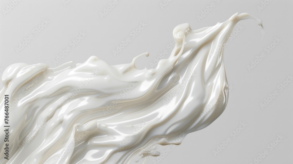 Poster close up view of liquid wave on white surface, suitable for backgrounds