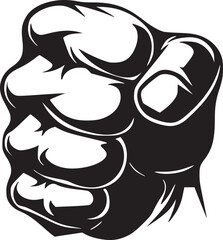 wrist fist pump, hands clenched power strength icon logo vector. Fight for rights, protest