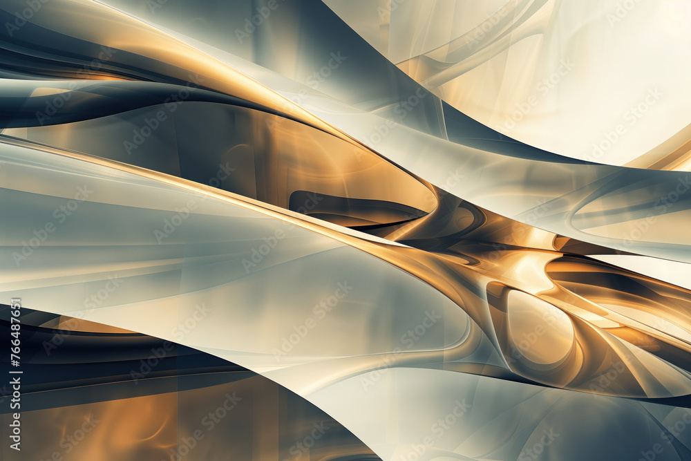 Poster abstract background with reflections and caustics. hi-tech. futuristic background image. created wit