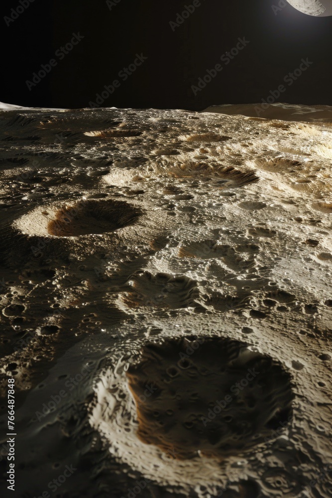 Aufkleber image of the moon as seen from its surface. suitable for educational purposes