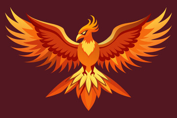 eagle and fire vector illustration