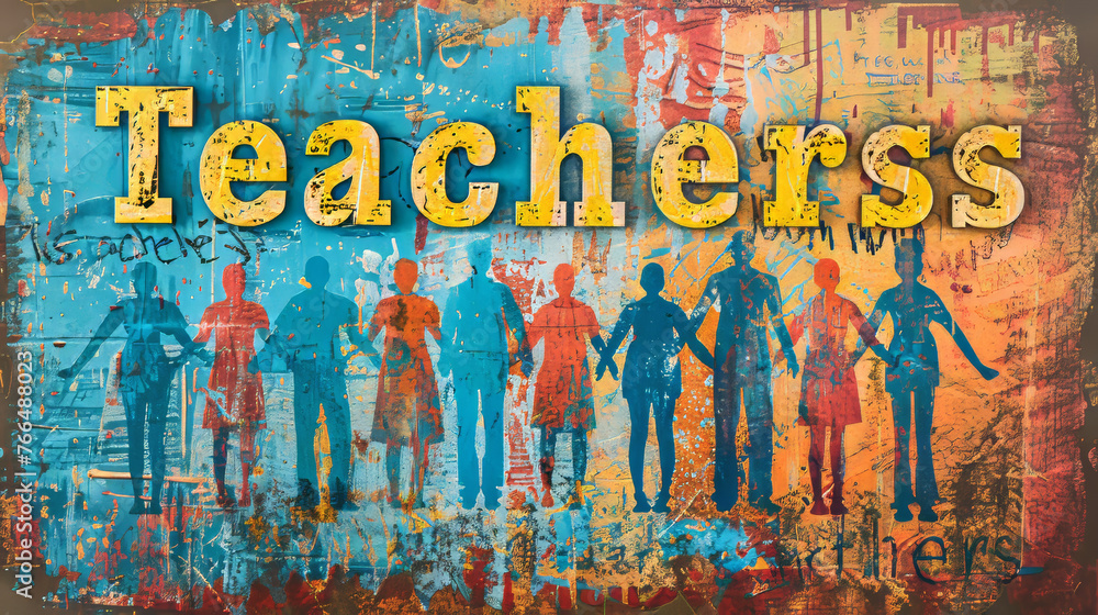 Poster the image shows a single colored background with the word 