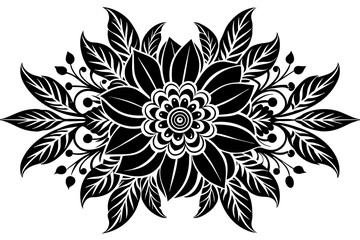 black and white ornament vector illustration