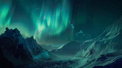Enchanting Aurora: Northern Lights Magic. Generative AI