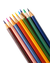 Fototapeta premium Pencils made of graphite in a metal case isolated on transparent background