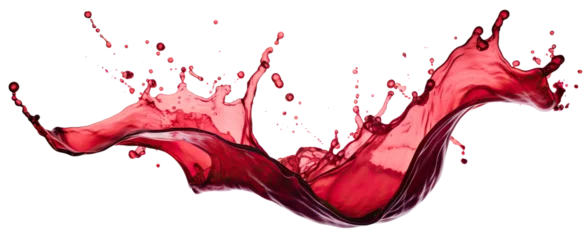 Foto op Plexiglas Red wine splash cut out © Yeti Studio
