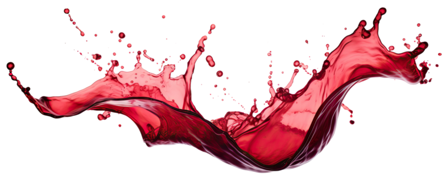 Red wine splash cut out