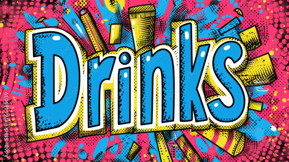 Poster the image features a single colored background with the word 