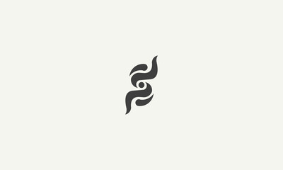 initial letter S monogram simple logo design vector illustration