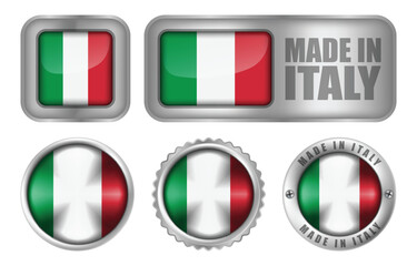 Made in Italy Seal Badge or Sticker Design illustration