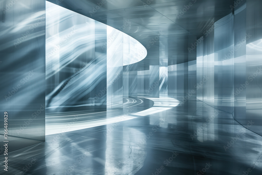 Poster abstract background with reflections and caustics. hi-tech. futuristic background image. created wit