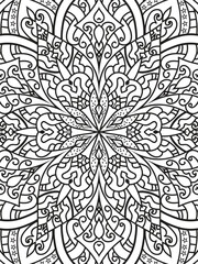 Fototapeta premium Coloring page with mandala