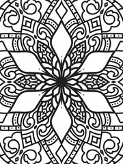 Coloring page with mandala