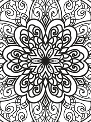 Coloring page with mandala