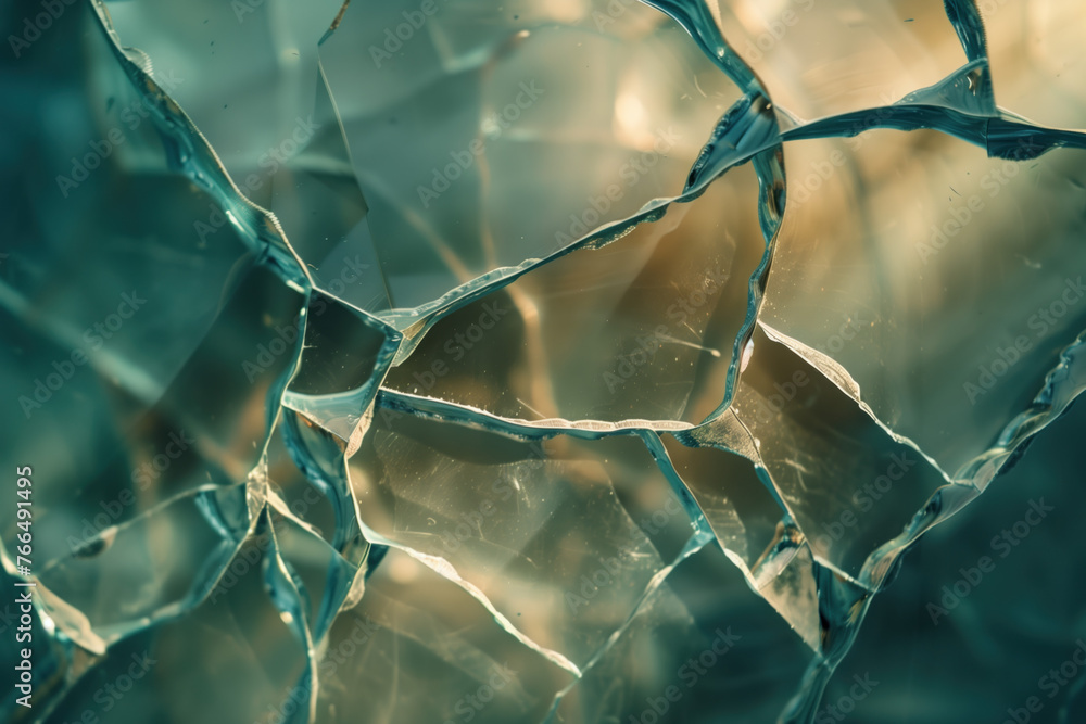 Poster abstract background with reflections and cracks. futuristic background image. created with generativ