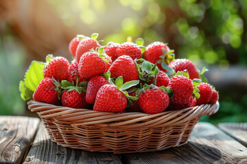 strawberries in a basket