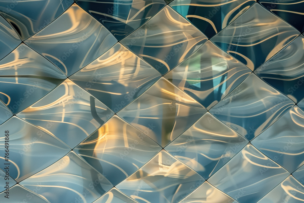 Poster abstract background with reflections and caustics. hi-tech. futuristic background image. created wit