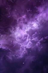Purple and black background with clouds and stars. Suitable for various design projects