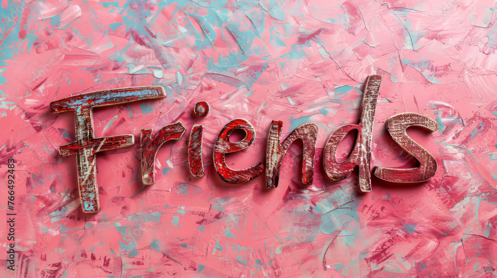 Poster a single-colored background with the word 
