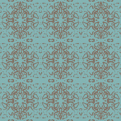 Blue and white watercolor ornament painted with watercolor on paper.