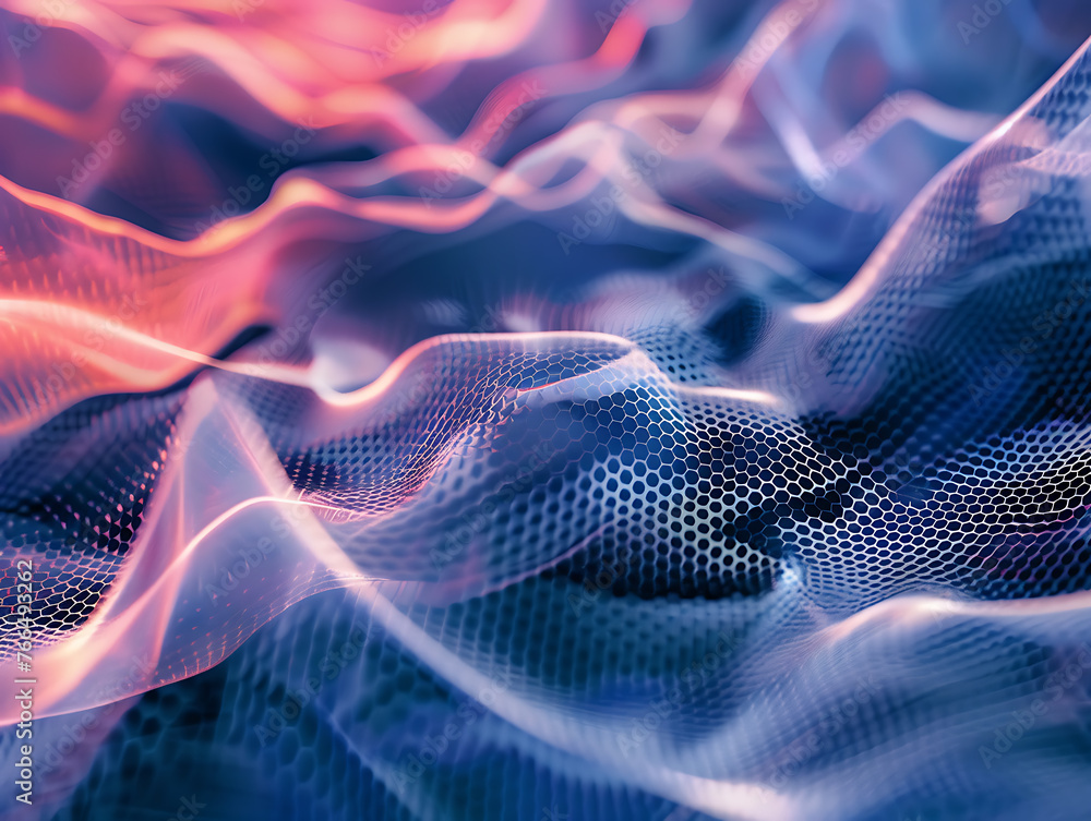 Poster abstract geometric patterns - dynamic morphing shapes and textures artistic background.