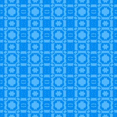 Blue and white watercolor ornament painted with watercolor on paper.