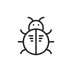 Ladybug icon. Bug flat sign design. Ladybug symbol pictogram. Pest insect UX UI icon. Parasite icon