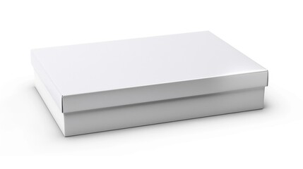 White box on a white surface, suitable for product presentation