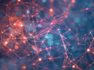 Abstract Neural Network Connections in Intricate Web Pattern - Digital Art